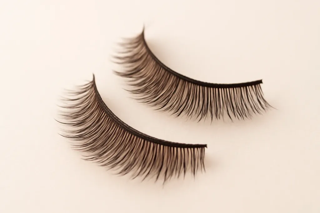 Detail photograph related to brown false lashes