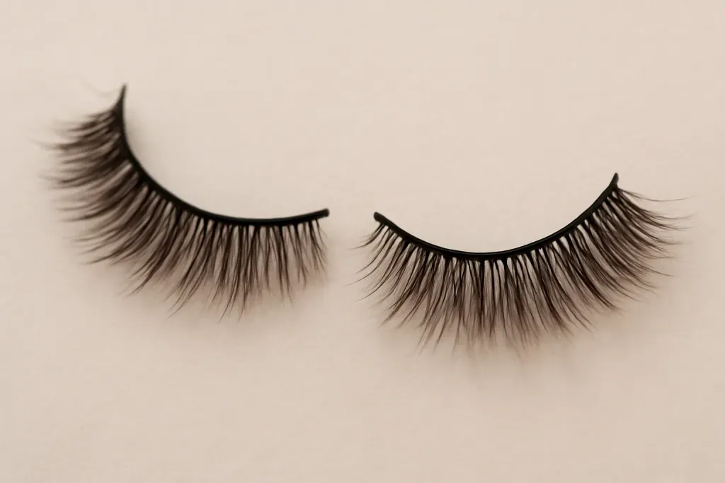 Editorial photograph related to brown false lashes