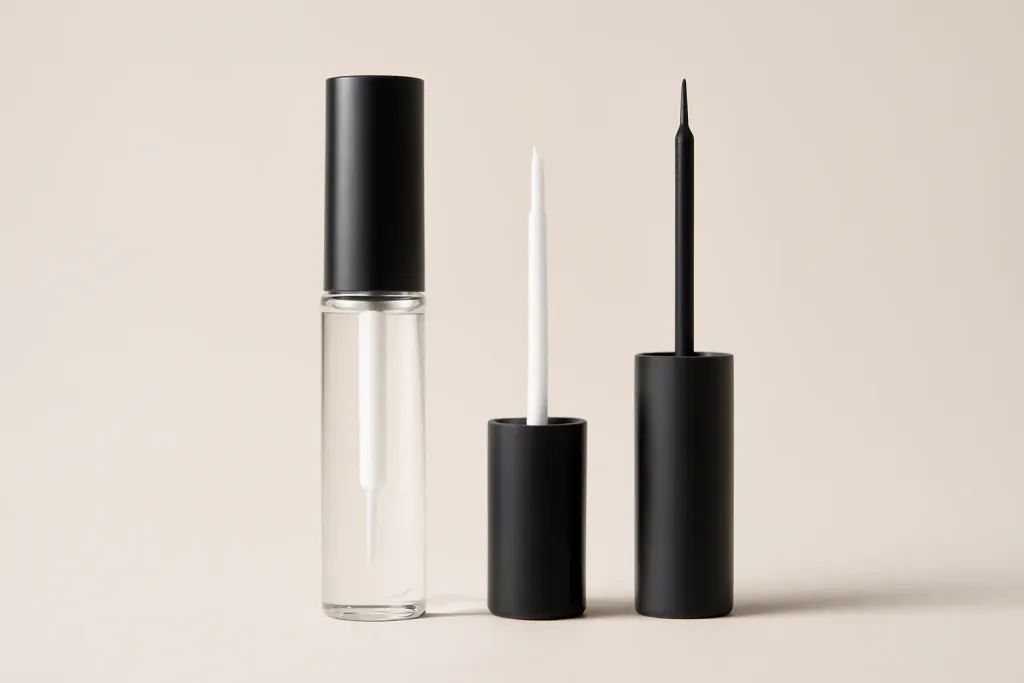 Editorial photograph related to clear vs black lash glue