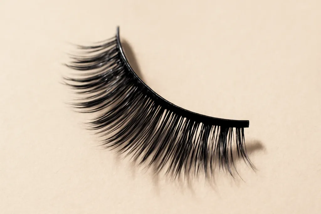 Detail photograph related to corner accent lashes cat-eye