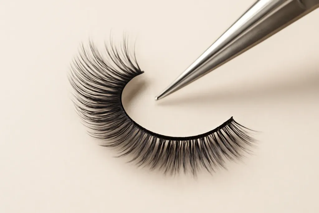 Detail photograph related to customizing strip lashes