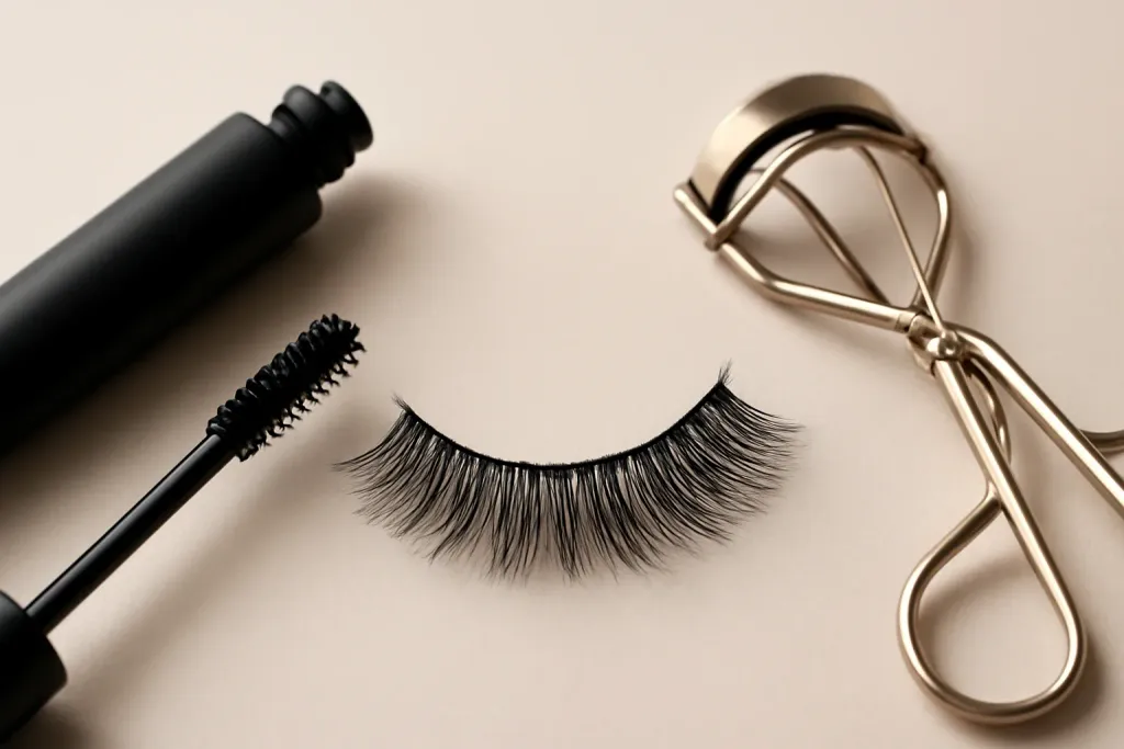 Detail photograph related to day-to-night false lash styling