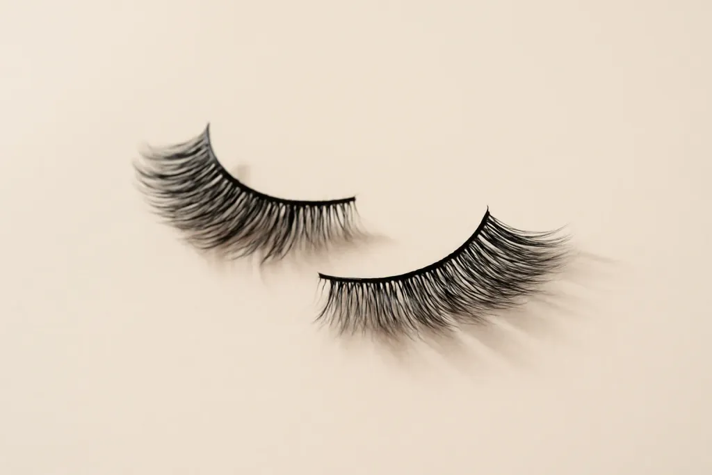 Editorial photograph related to false lashes for mature eyes