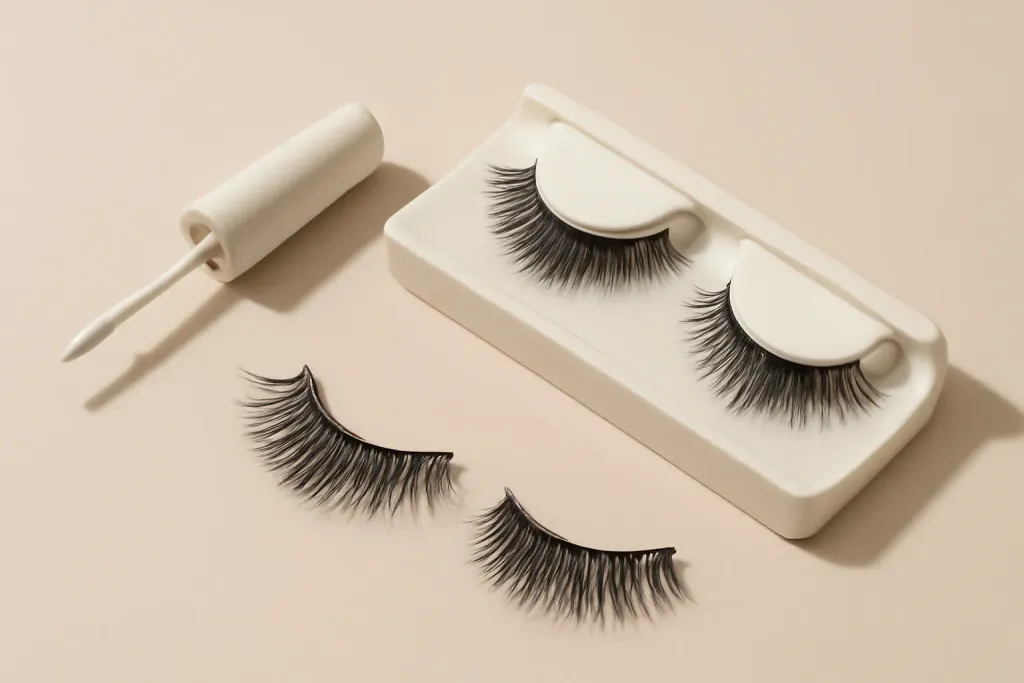 Editorial illustration related to false lashes for monolids