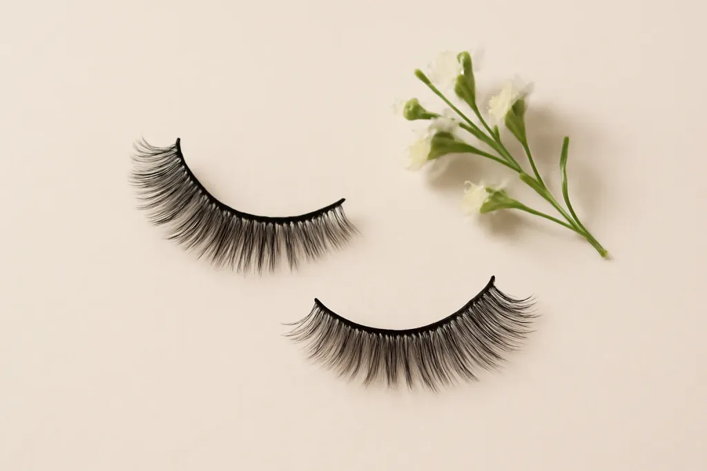 Editorial illustration related to false lashes for wedding makeup