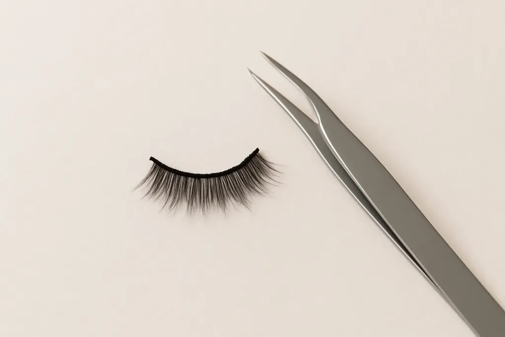 Editorial illustration related to half lashes outer corner lift