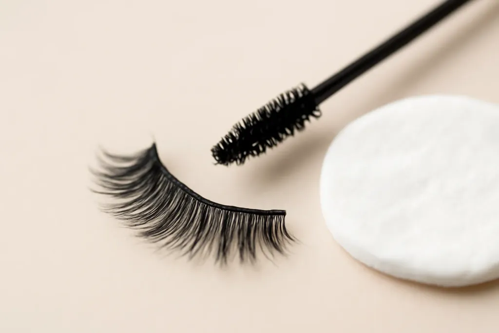 Detail photograph related to how to clean magnetic lashes