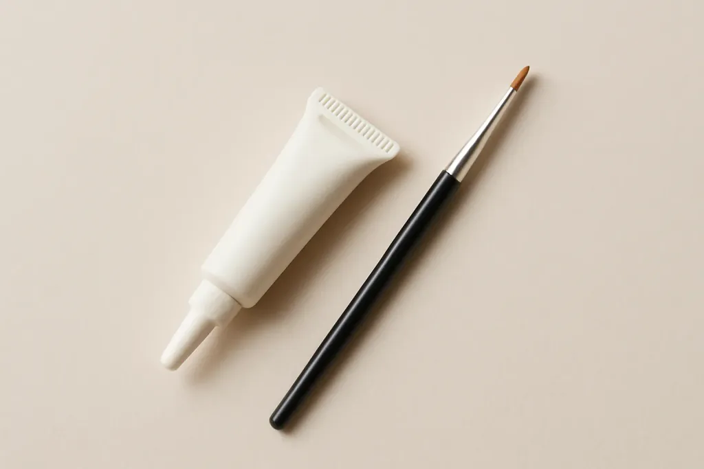Editorial illustration related to latex-free lash glue