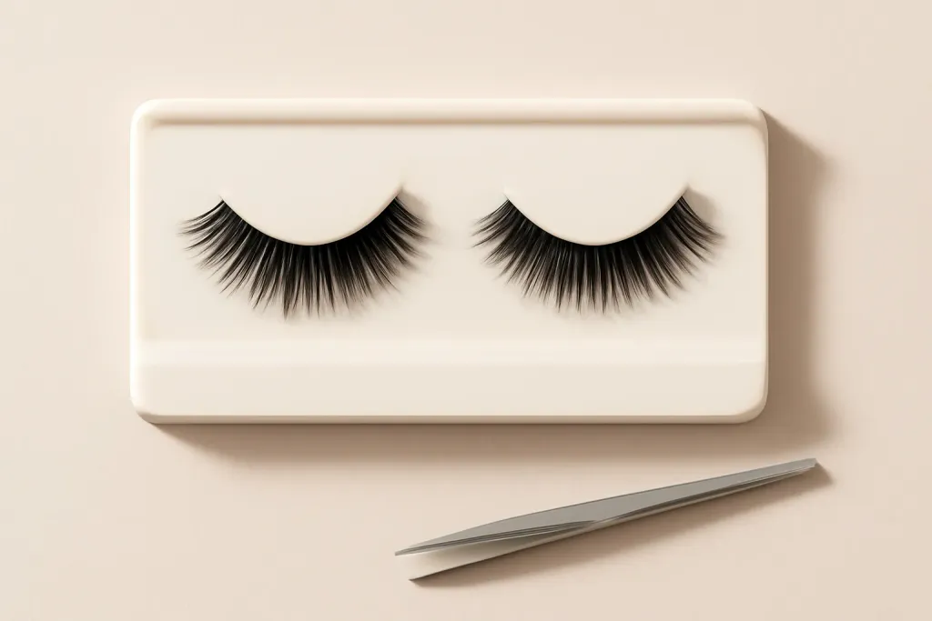 Editorial photograph related to false lashes for active days